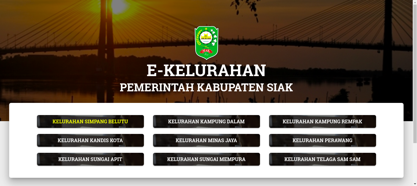 E-Kelurahan (SIMKEL) Kabupaten Siak