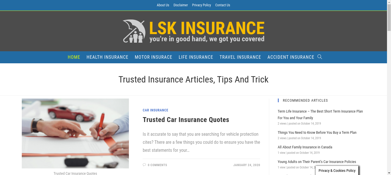 LSK Insurance – We Got You Covered