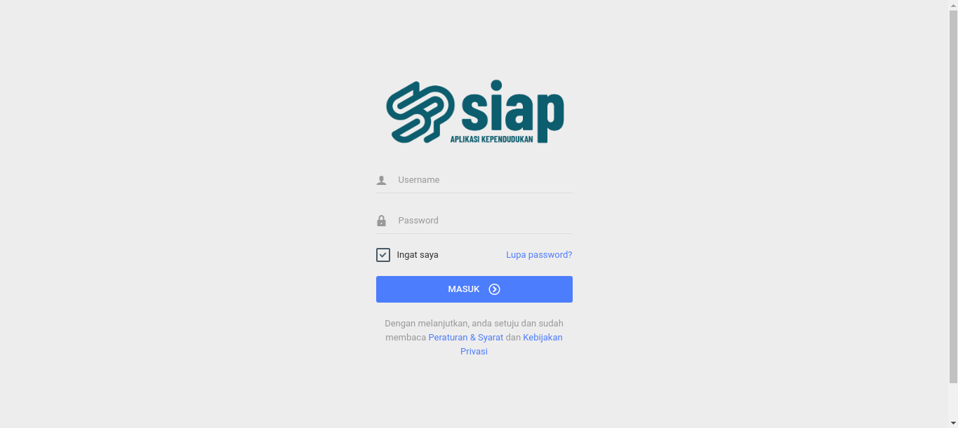 Sistem Informasi Administrasi Penduduk (SIAP) Selunak