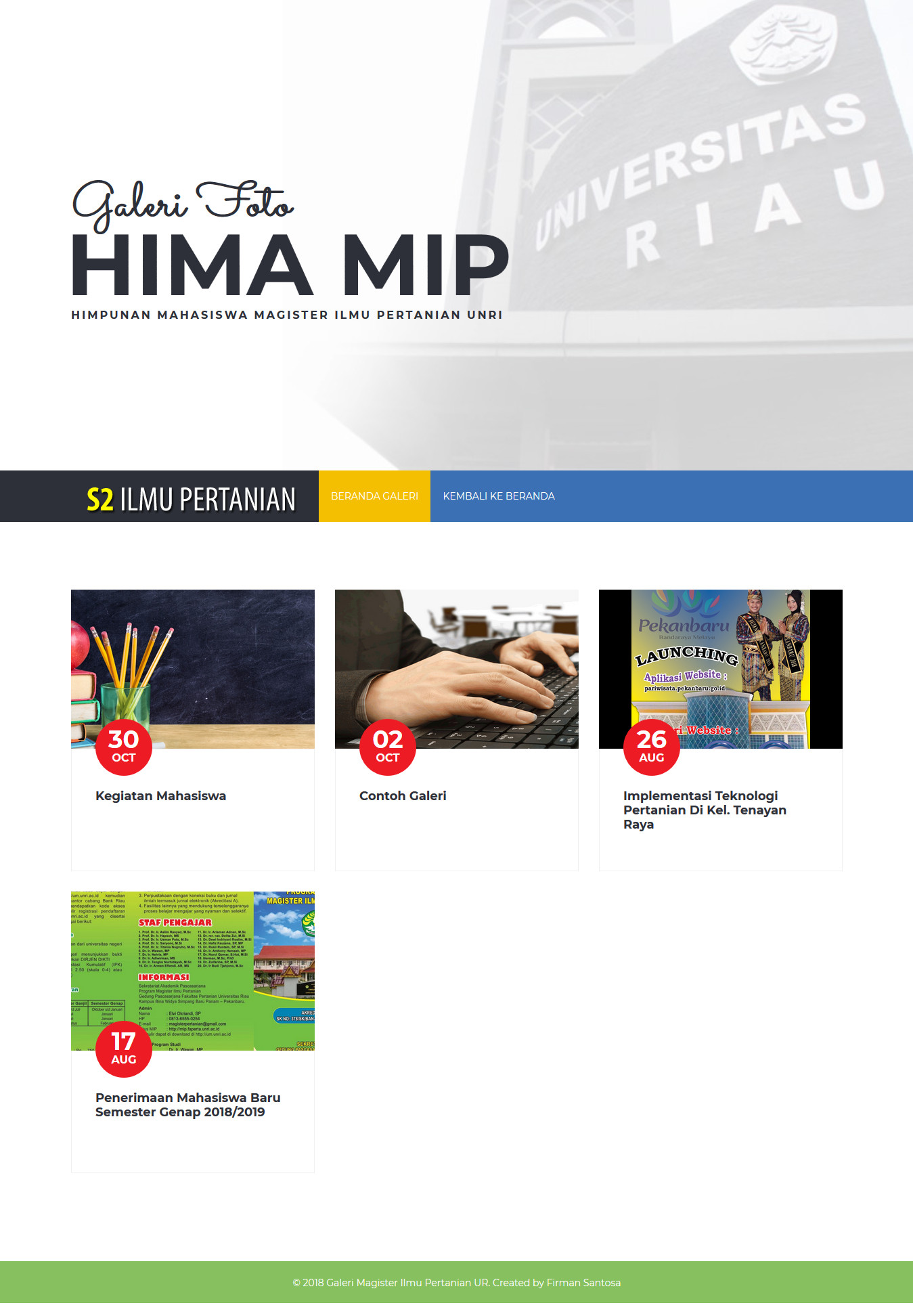 Gallery Magister Ilmu Pertanian Universitas Riau